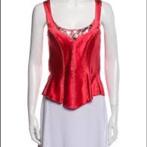 Jane laug  silk beaded top sz s new